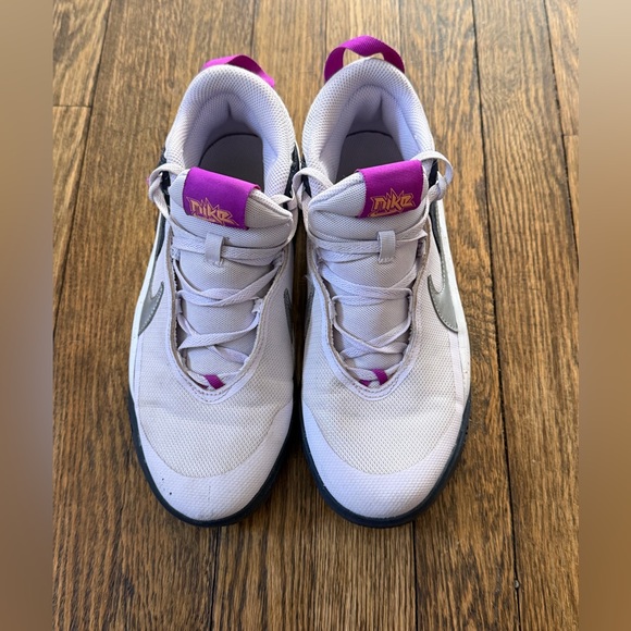Nike Other - Nike Team Hustle D10 SE Purple Silver Shoes Kids Size 6Y